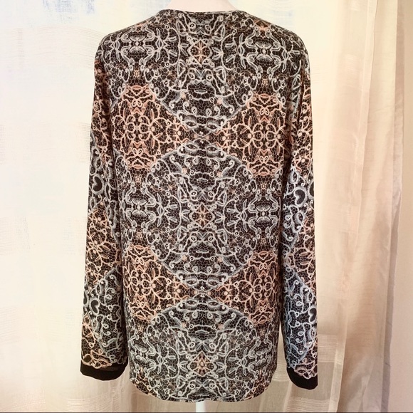 BCBGMaxAzria HAIDA Multi Color Print Blouse - Picture 5 of 7